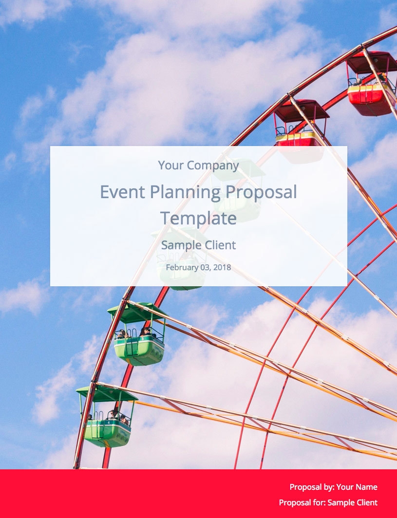 Event Planning Proposal Template and Sample Bidsketch