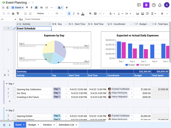 virtual event planning template