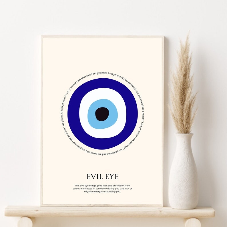 Evil Eye Printable Evil Eye Poster Evil Eye Print Protection Evil 