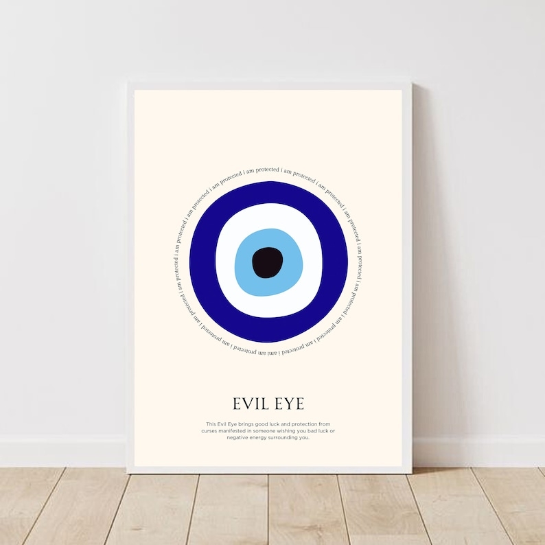 Evil Eye Printable Evil Eye Poster Evil Eye Print Protection Evil 