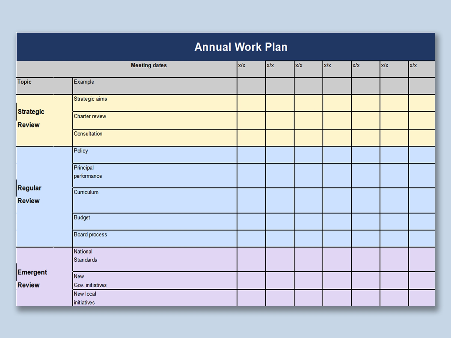 EXCEL Of Annual Work Plan xlsx WPS Free Templates