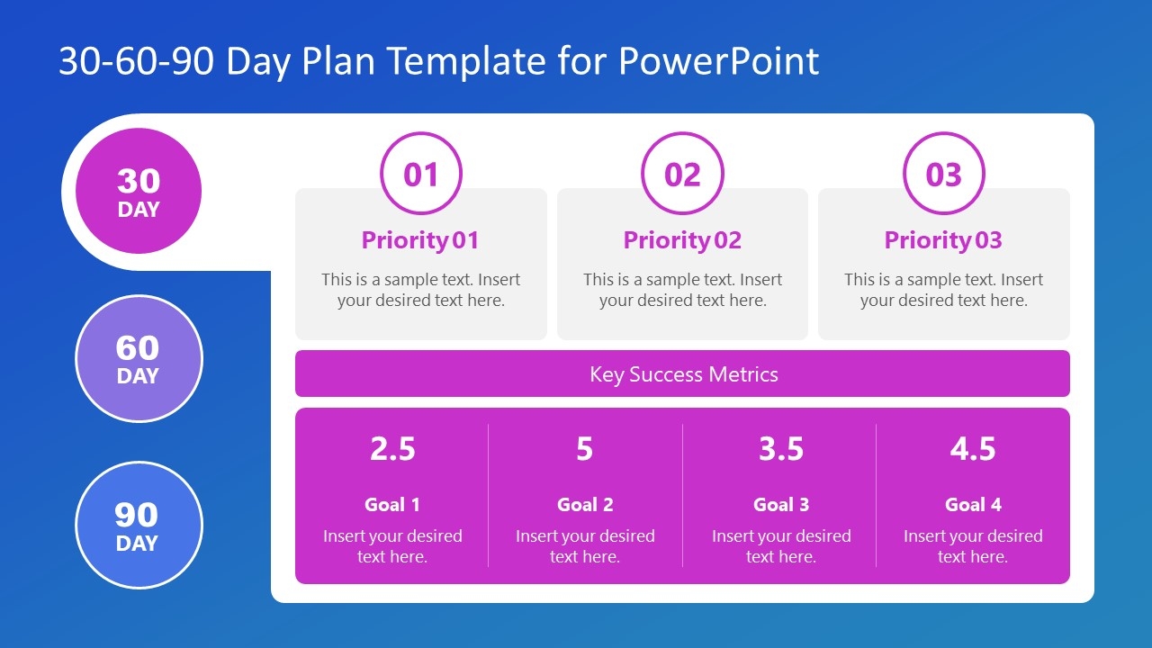 Exle 30 60 90 Day Plan Template Powerpoint Free Infoupdate