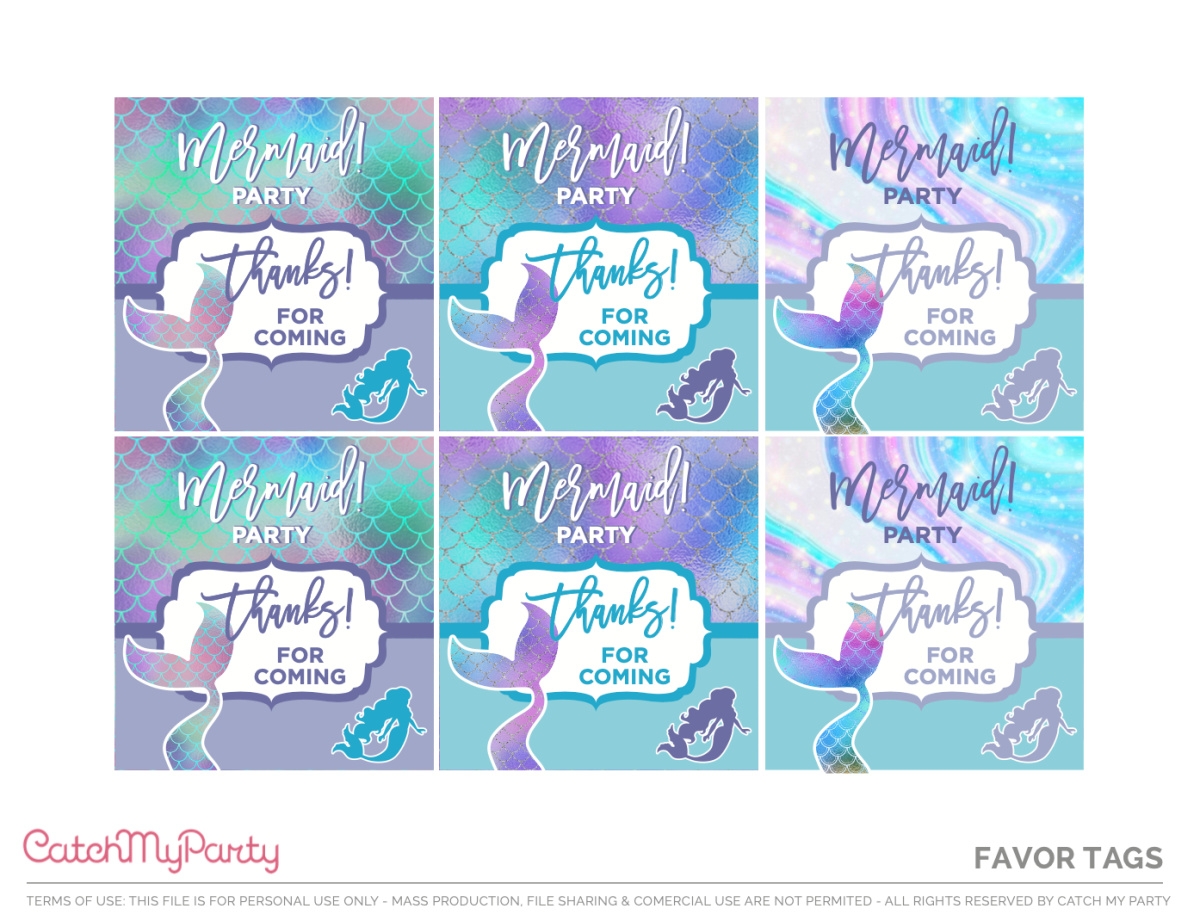 free mermaid party game printables