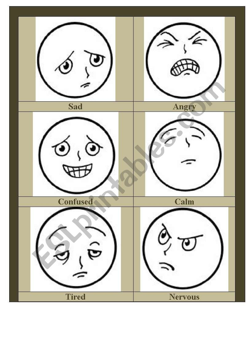 facial expressions printable pictures