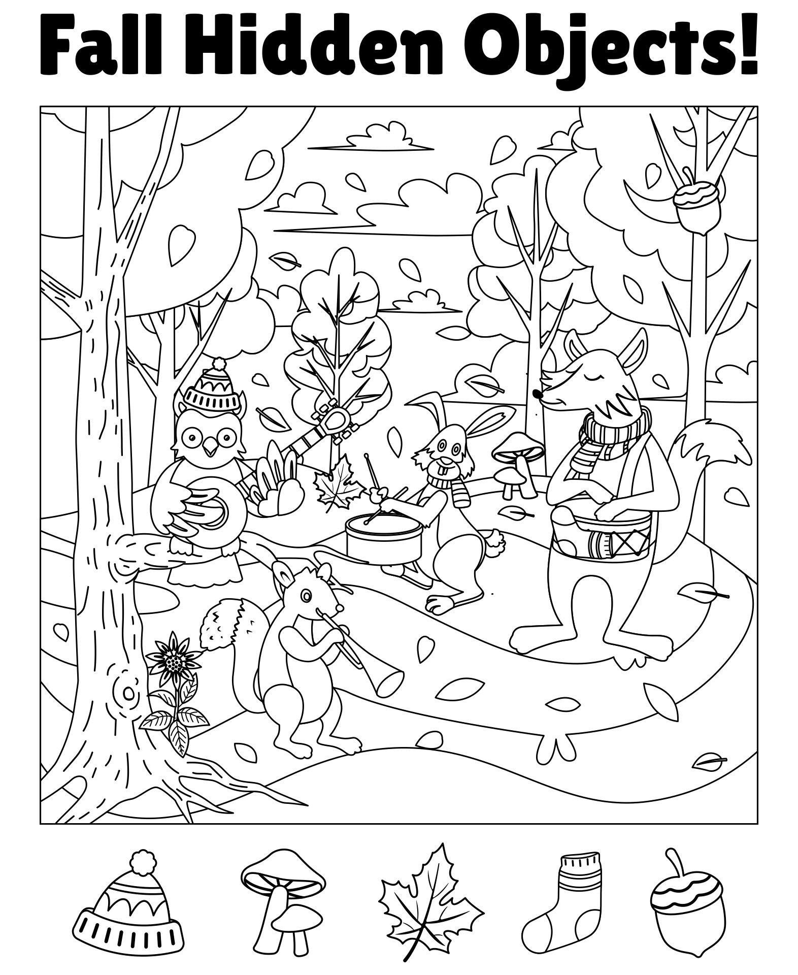 Fall Hidden Objects 7 Free PDF Printables Printablee