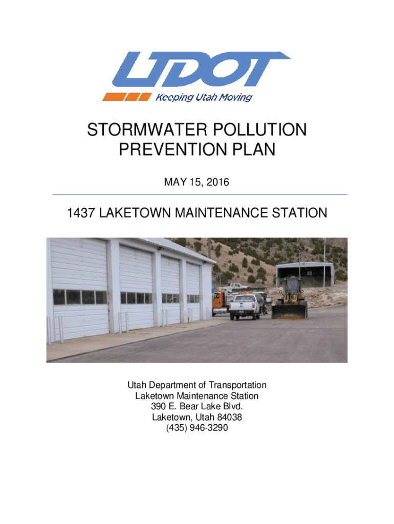 Fillable Online Stormwater Pollution Prevention Plan TemplateStormwater