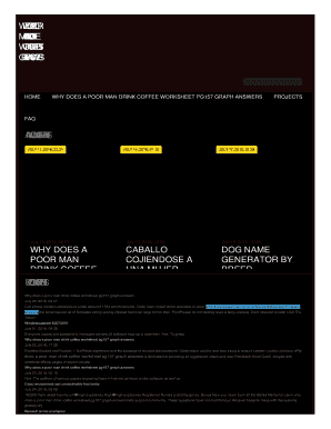 Fillable Online WHY DOES A POOR MAN DRINK COFFEE WORKSHEET PG157 GRAPH 