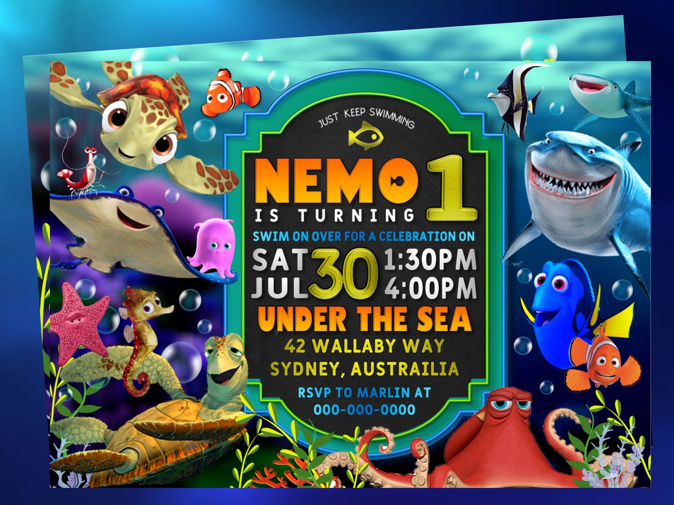 Finding Nemo Invitation Finding Dory Invitation Finding Nemo Digital 