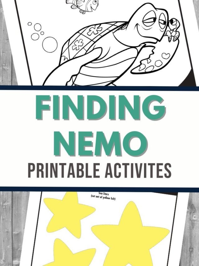 Finding Nemo Printable Activities 3 Boys And A Dog