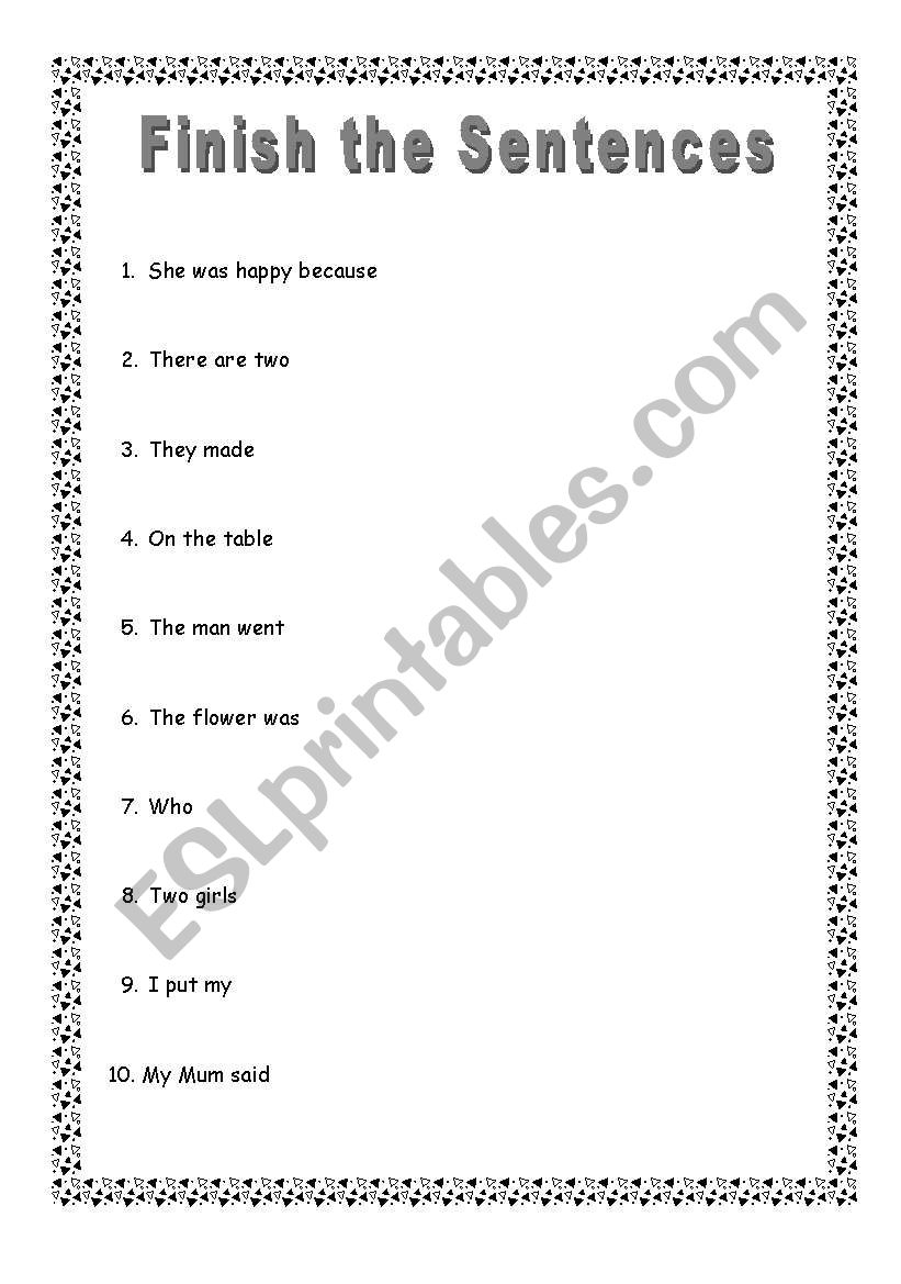 free printable finish the picture worksheets