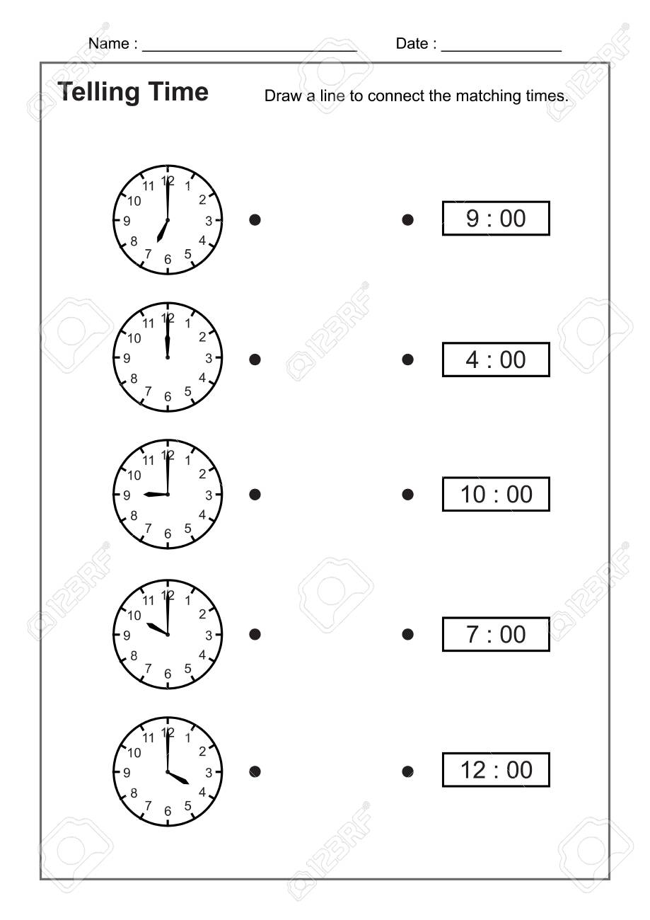 First Grade Telling Time Worksheets Worksheets Library