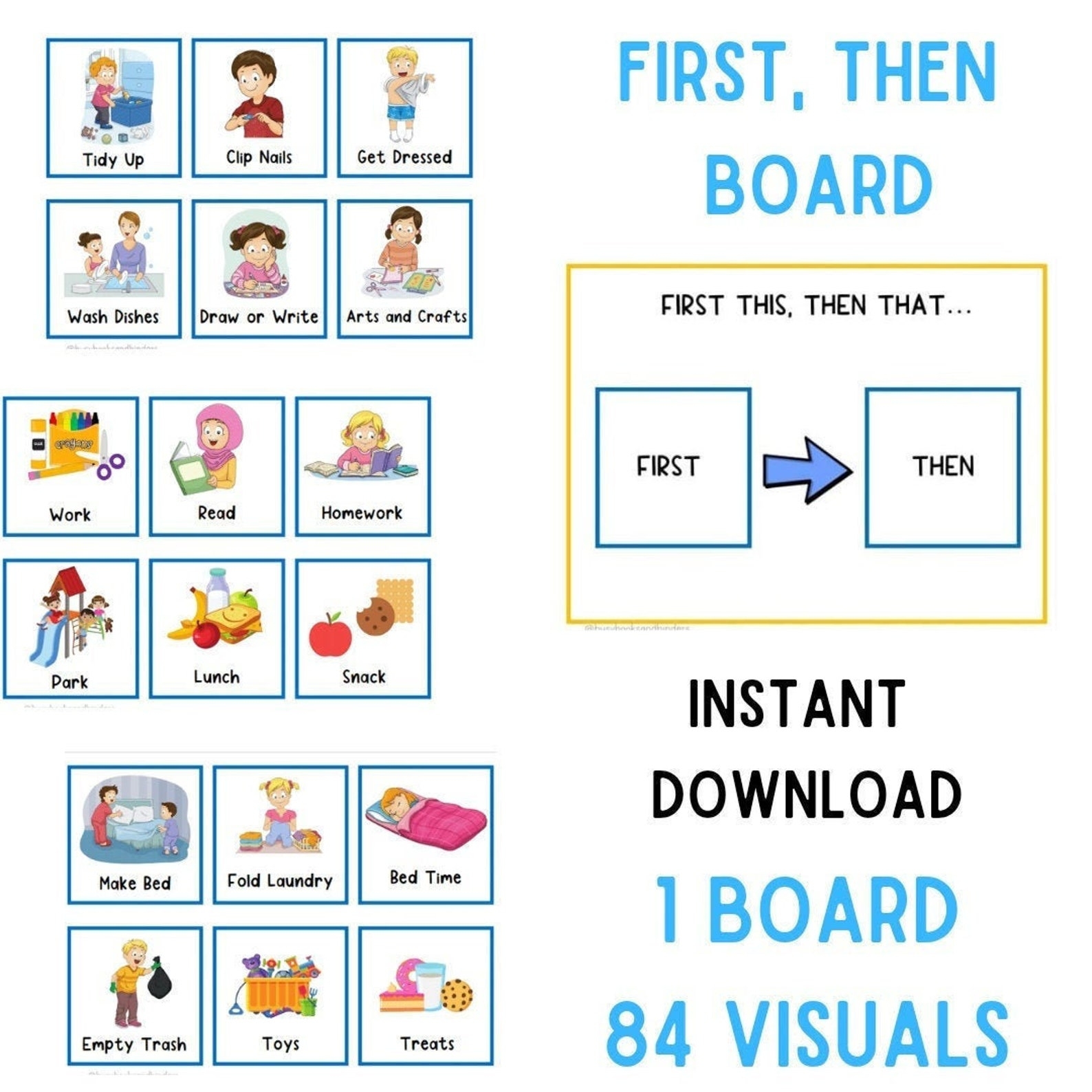 first then picture cards printable