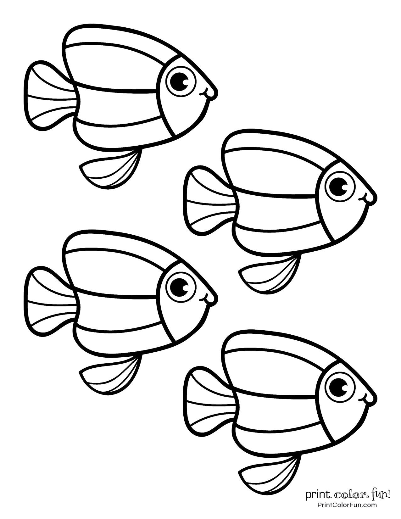 fish coloring pictures printable