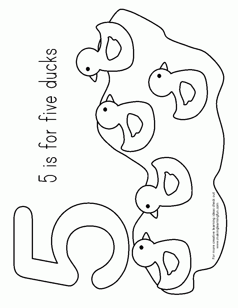 Five Little Ducks Printable Template Printable Templates