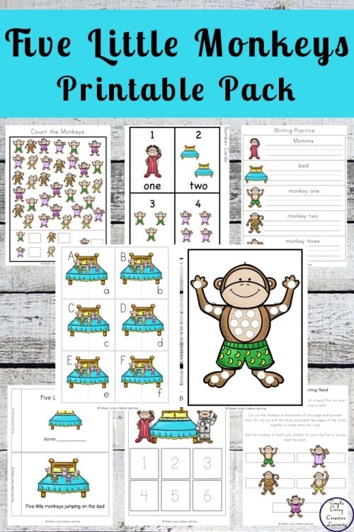 Five Little Monkeys Printable Simple Living Creative Learning