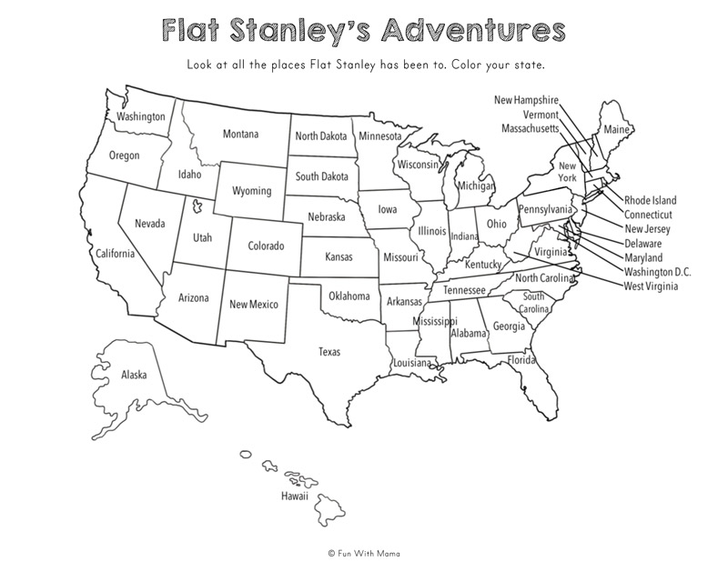 Flat Stella Flat Stanley Printable Activities Fun With Mama