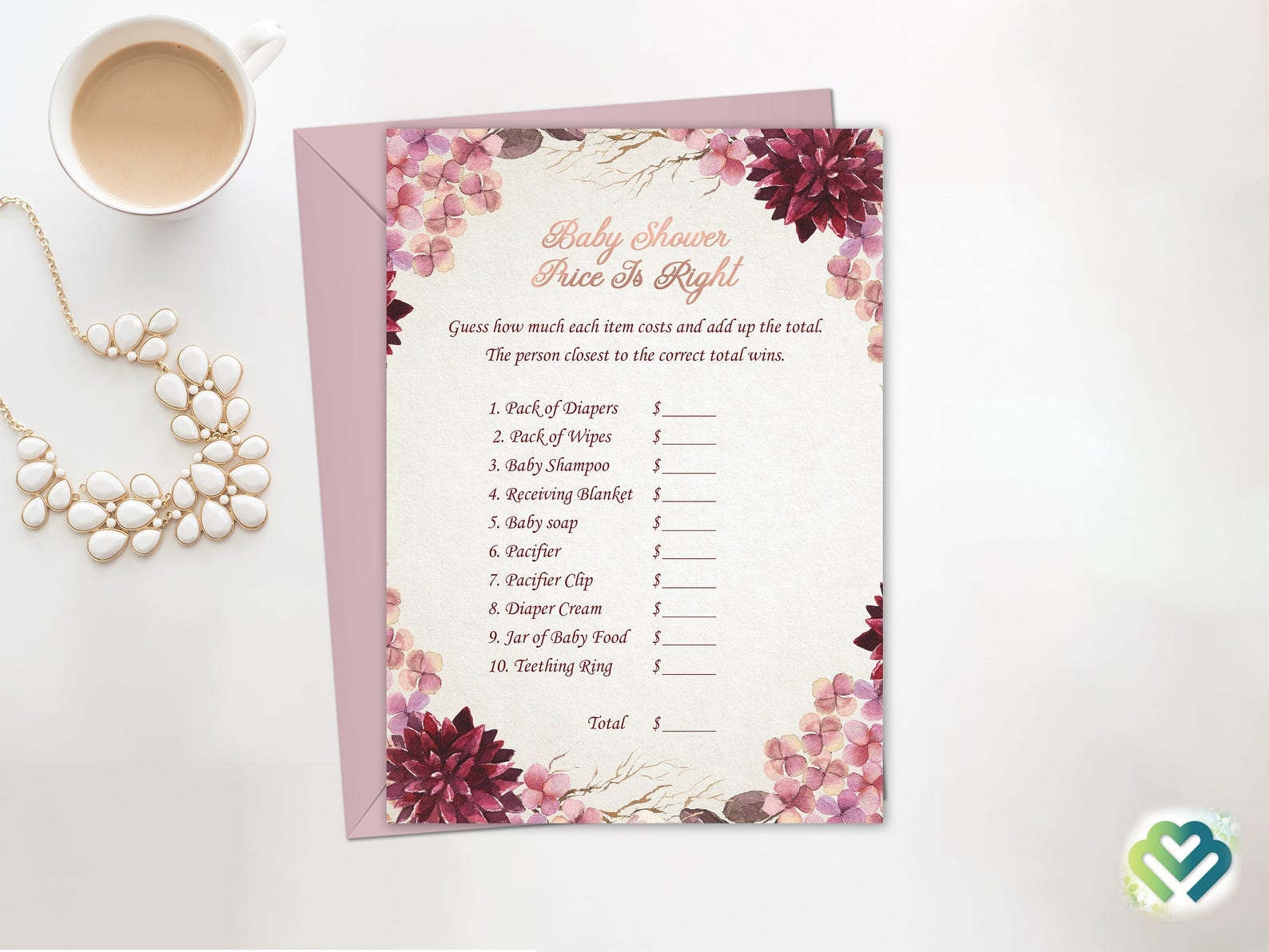 Floral Baby Shower Games Printable Baby Games Bundle Baby Etsy
