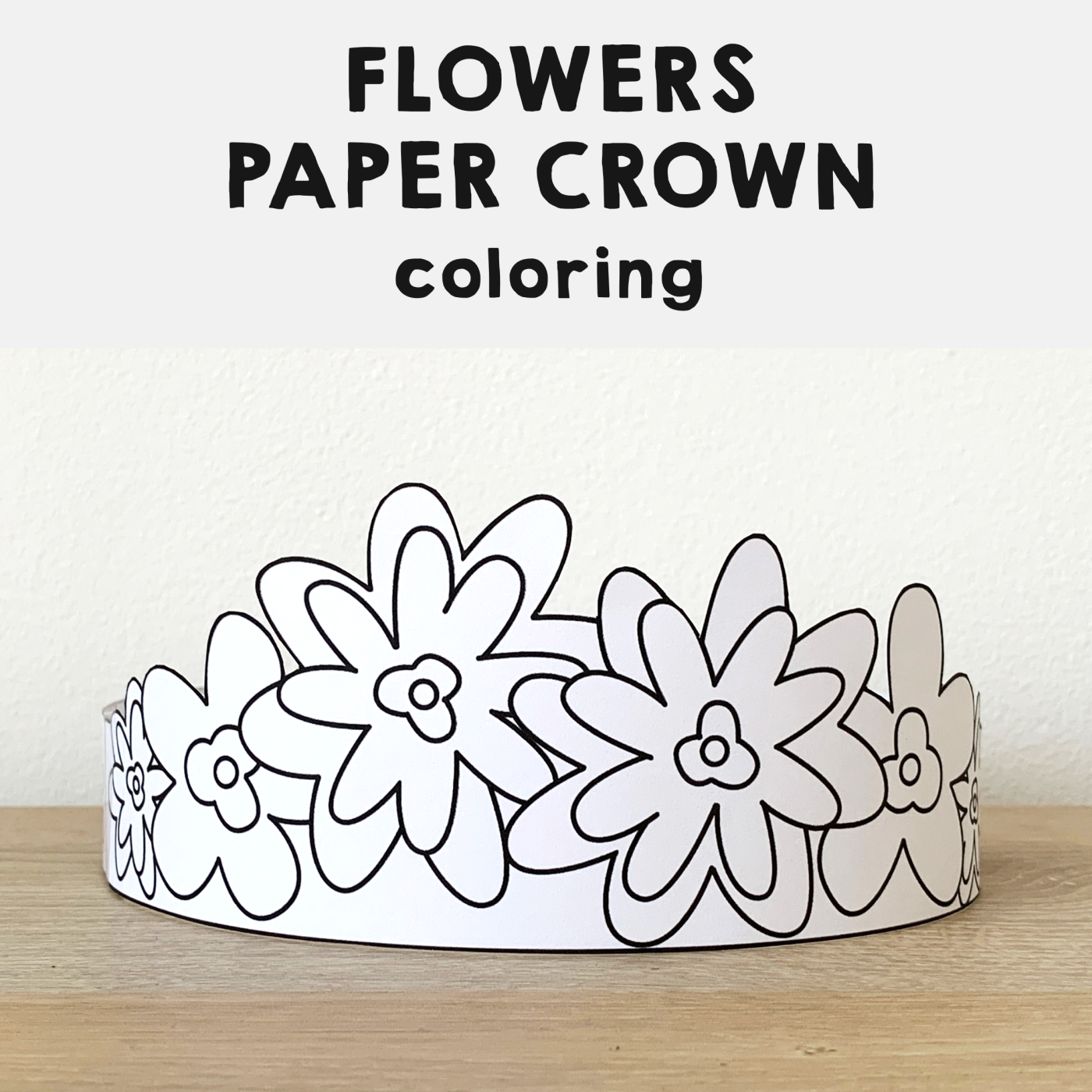 Flowers Paper Crown Printable Craft Activity Kids Lupon gov ph