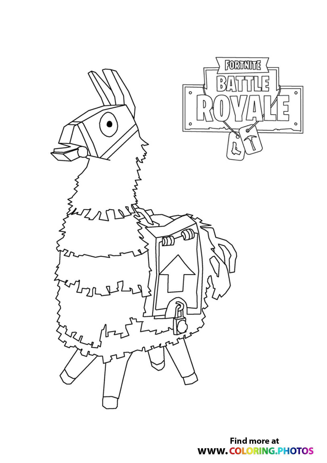 Fortnite Llama Coloring Page Printable