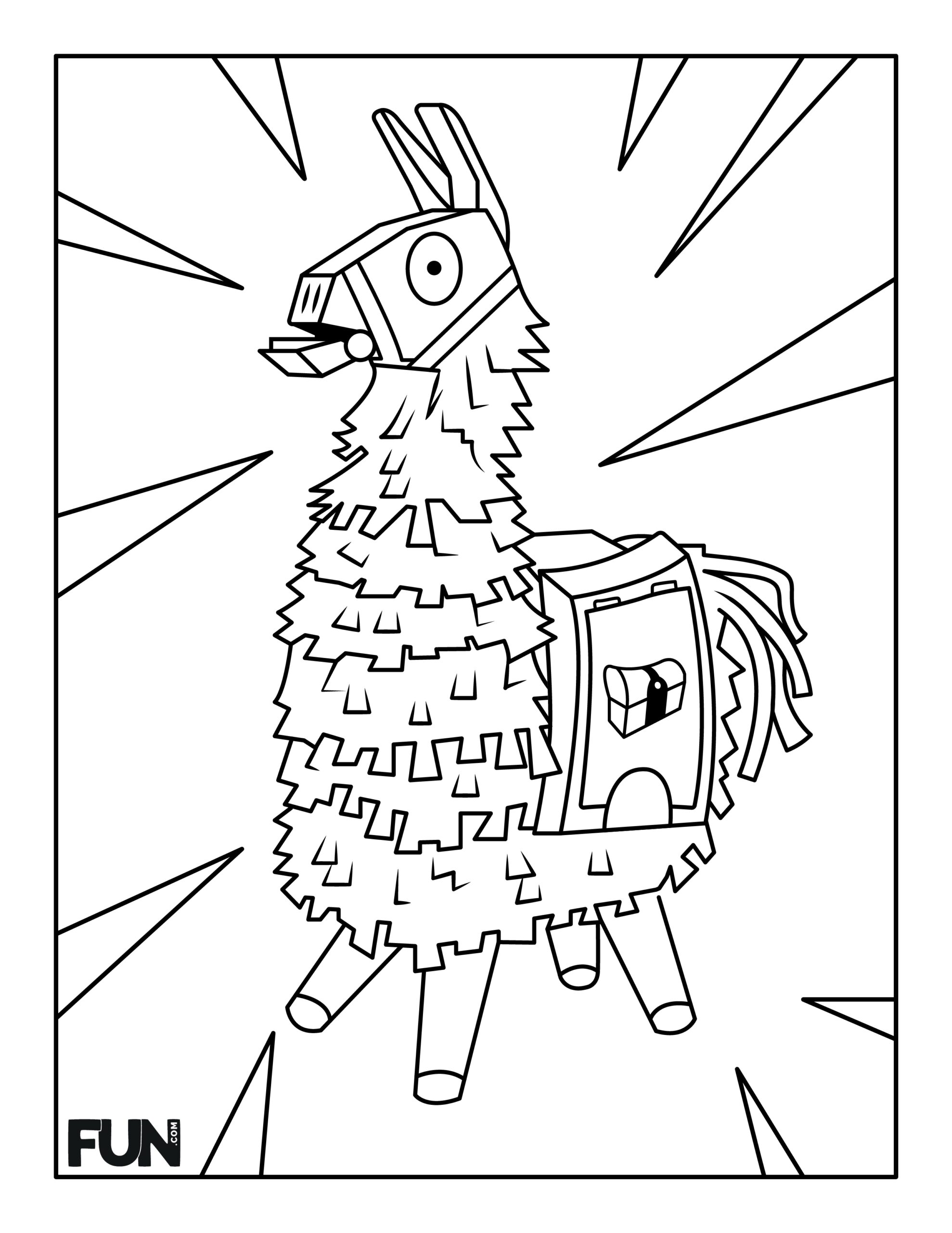 Fortnite Llama Coloring Pages Coloring Home