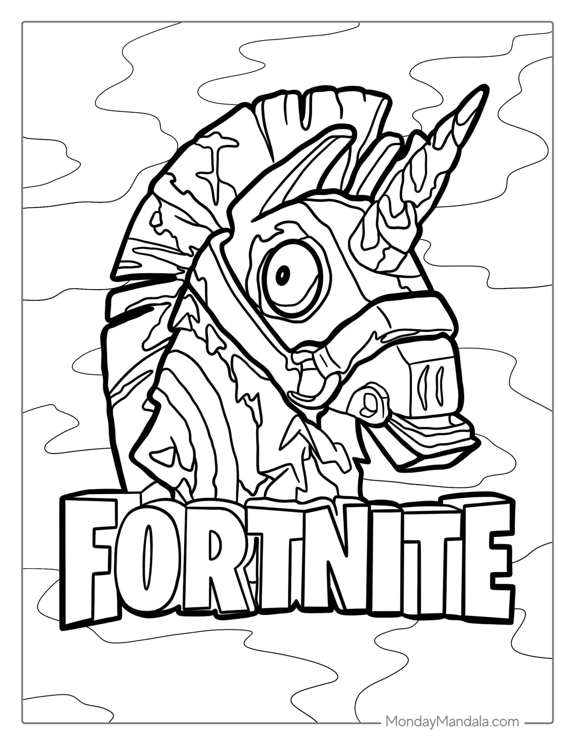 Fortnite Pickaxe Coloring Pages Printable Coloring Pages