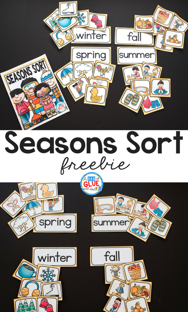 Four Seasons Sorting Activity Free Printable Artofit