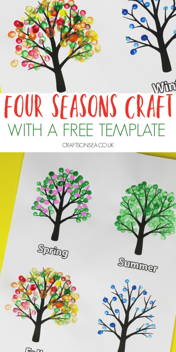 printable four seasons tree craft template
