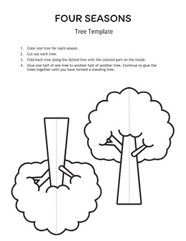 Four Seasons Tree Craft Template By LEARNING FUNHOUSE TPT