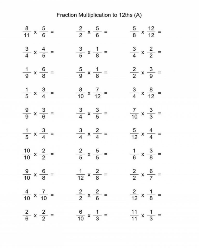 math worksheet for 6th grade