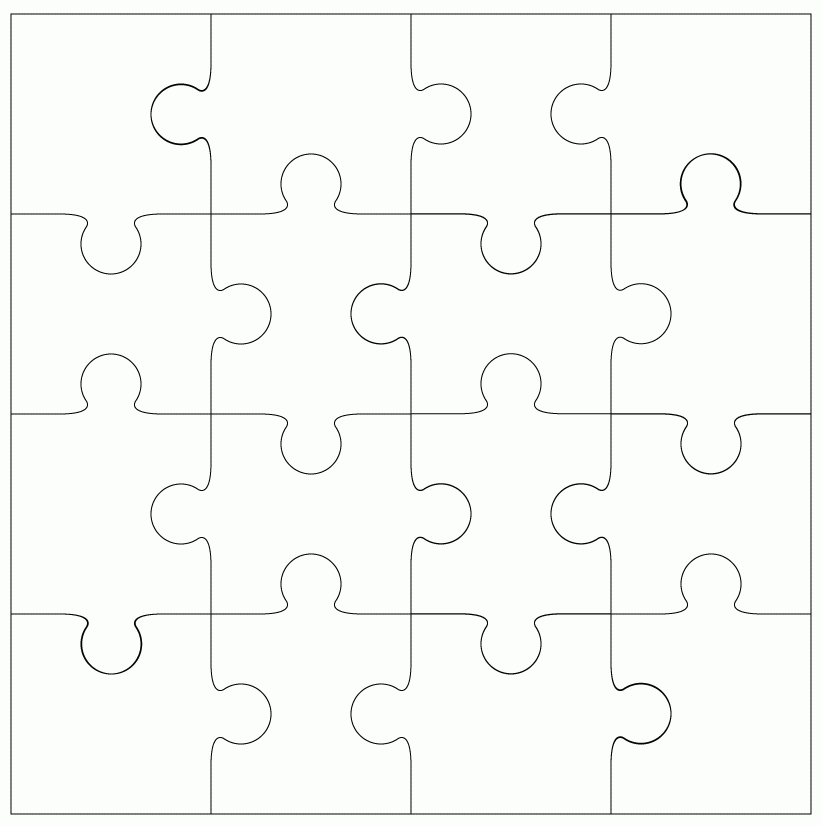 8 piece jigsaw puzzle template