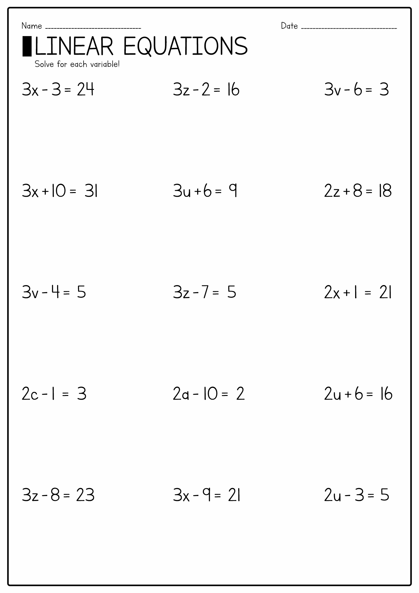 Free 7th Grade Math Printables Download Free 7th Grade Math Printables 