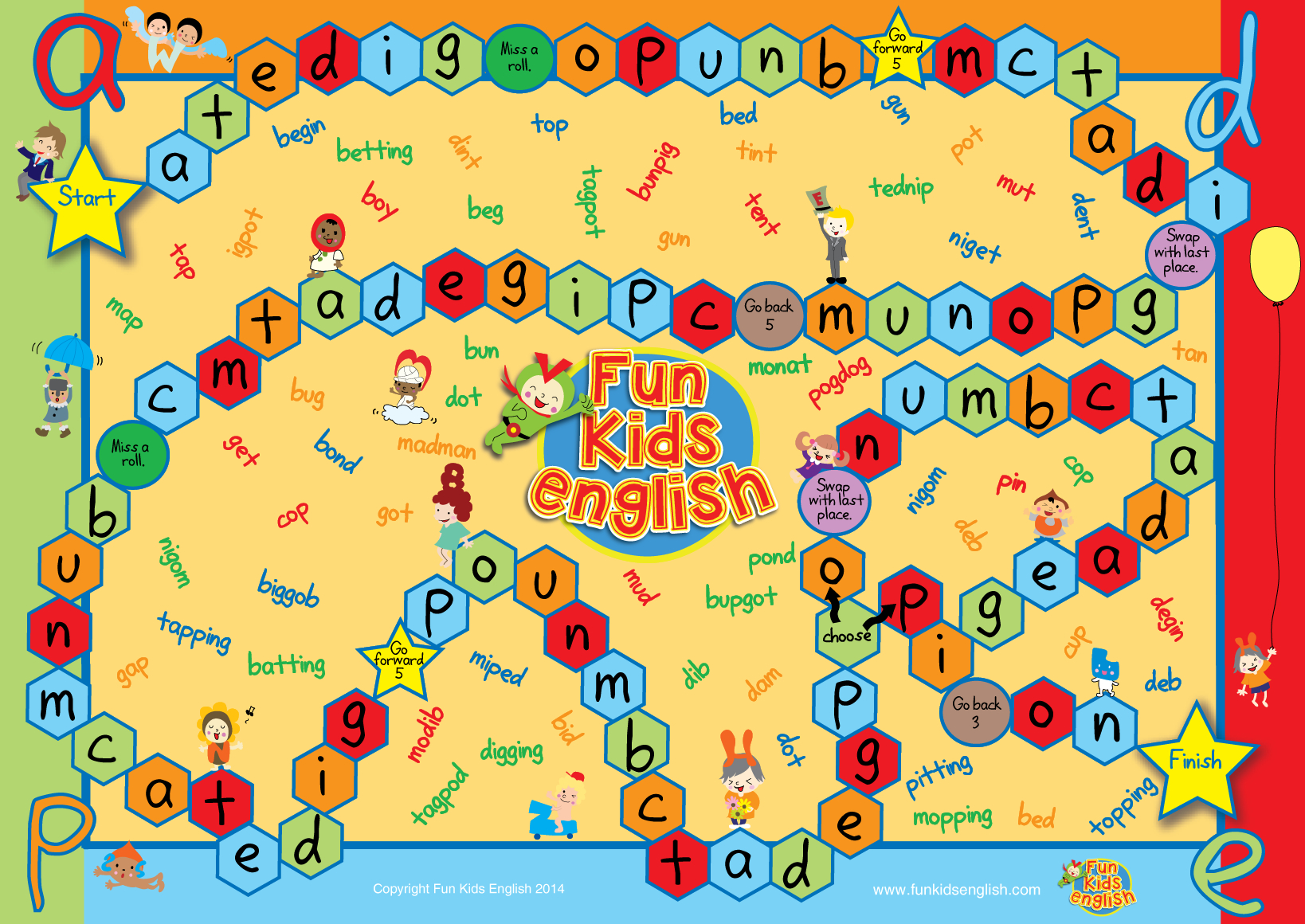 free printable alphabet board game