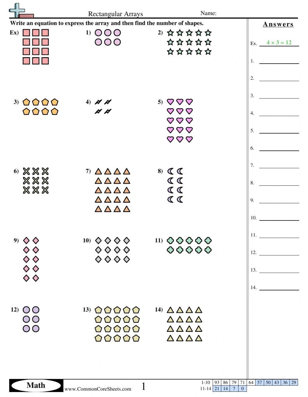 Free Array Math Worksheet Download Free Array Math Worksheet Png