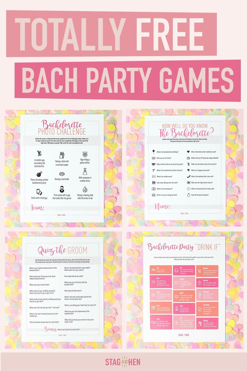 Free Bachelorette Party Games Printable Printable And Enjoyable Learning