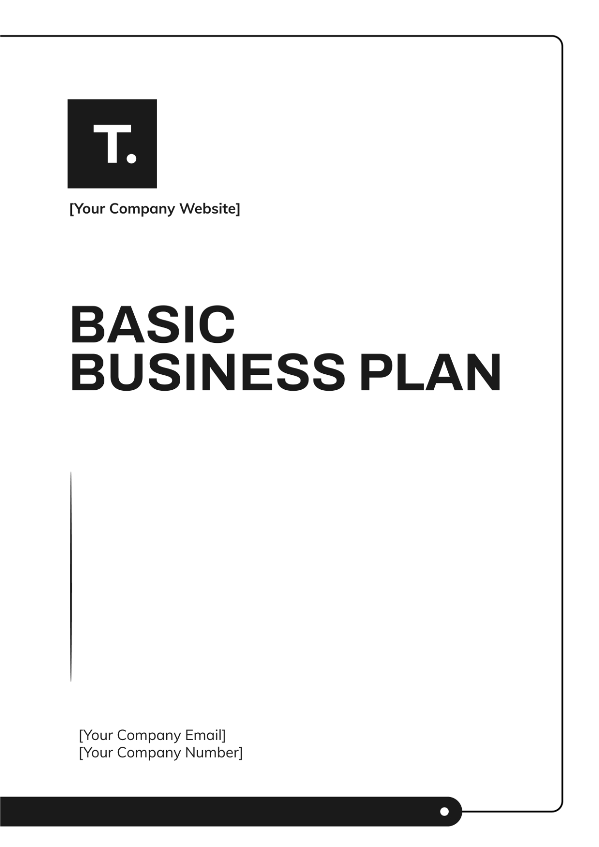 Free Basic Business Plan Cover Page Template To Edit Online