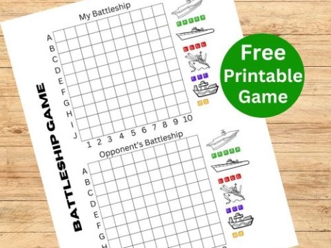 Free Battleship Printable Game Board For Kids Paper Sheets Happy 