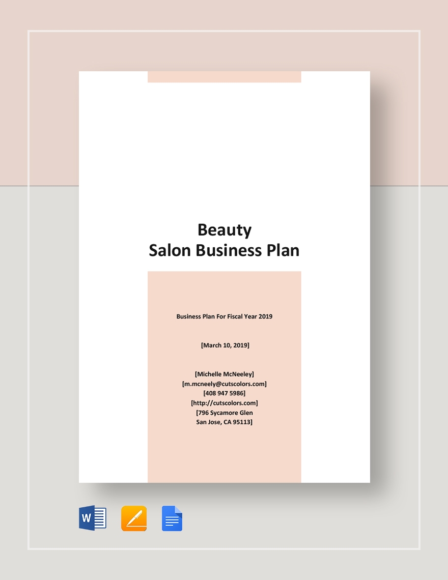 Free Beauty Salon Business Plan Template Google Docs Google Sheets