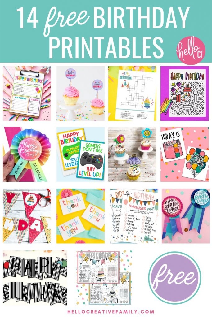 Free Birthday Activity Sheets 14 Birthday Printables
