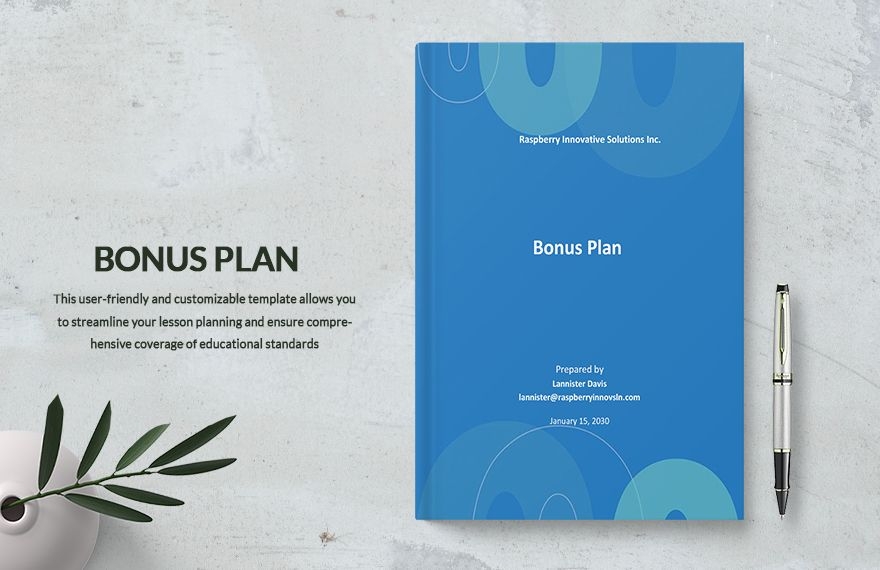 Free Bonus Plan Templates Editable And Printable