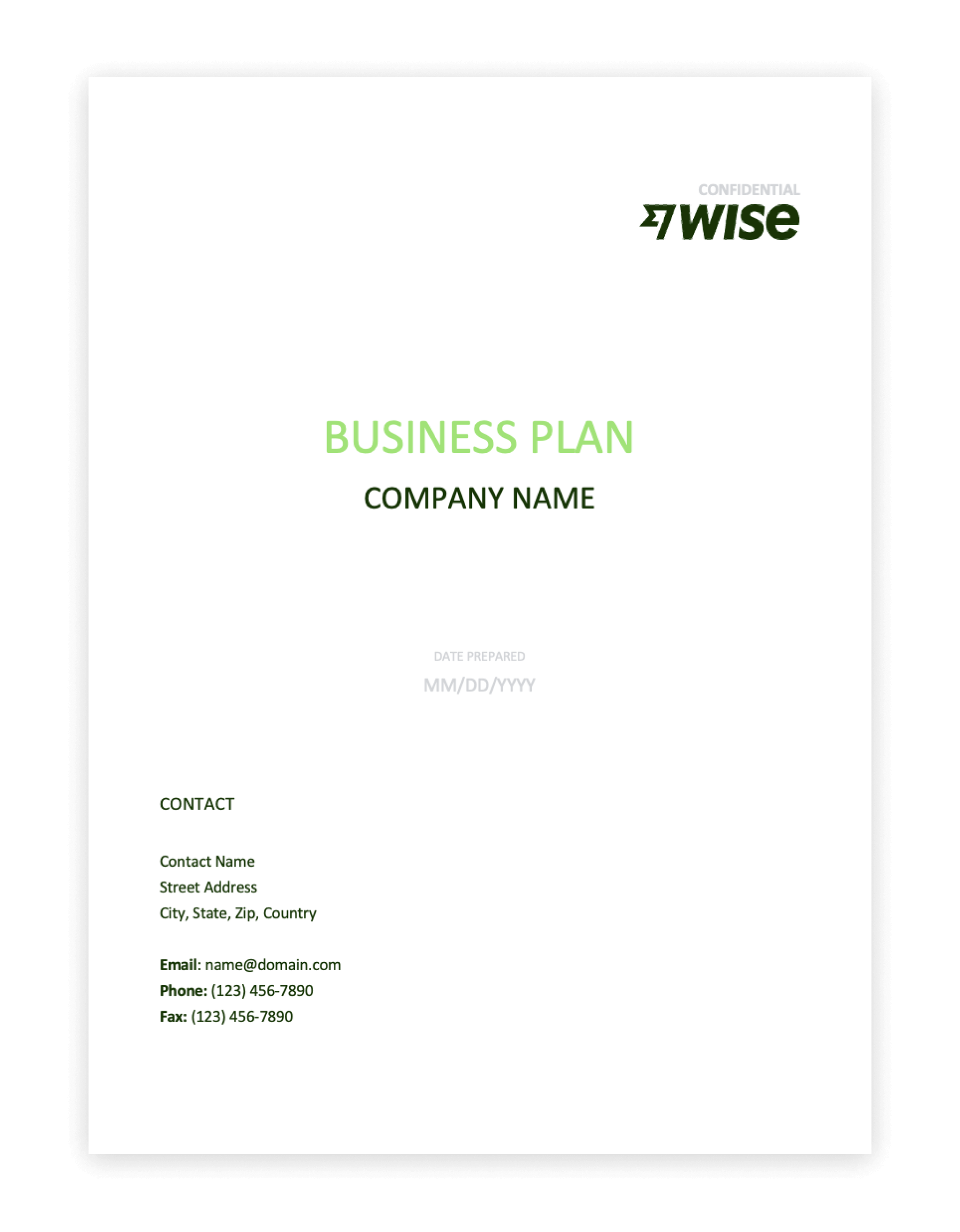 download free business plan template