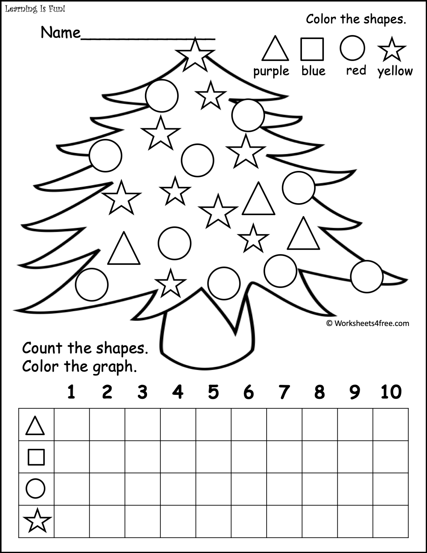 Free Christmas Math Graphing Worksheet Worksheets4Free