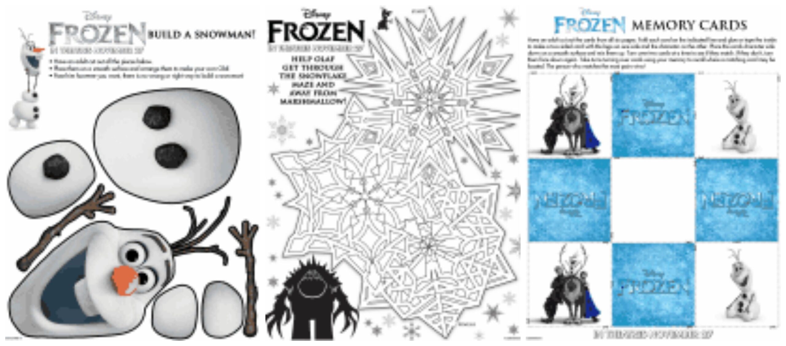 FREE Disney 39 s FROZEN Printable Activity Sheets Jinxy Kids