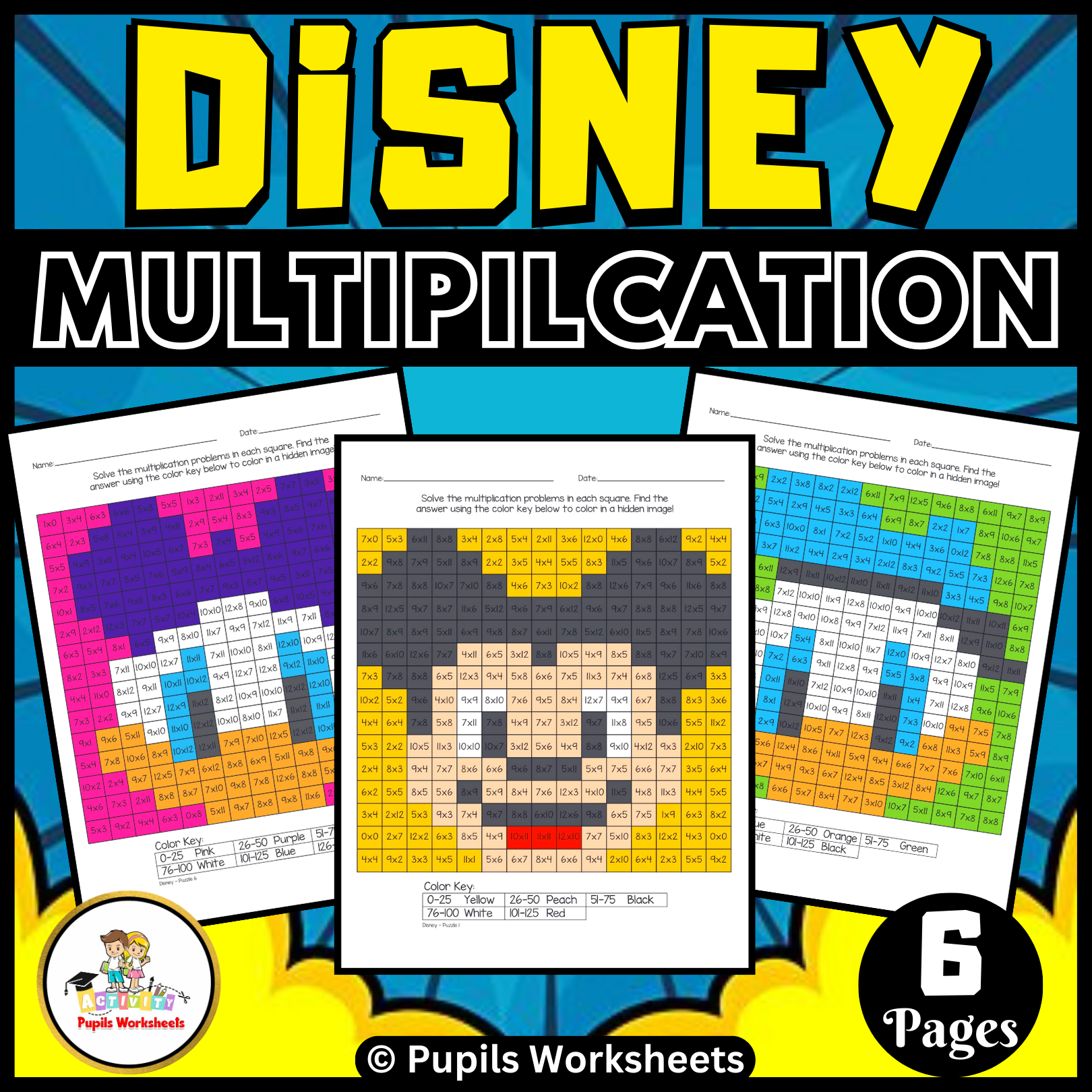 disney math worksheets