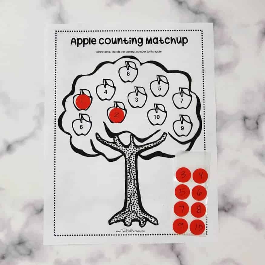 dot sticker activity printable