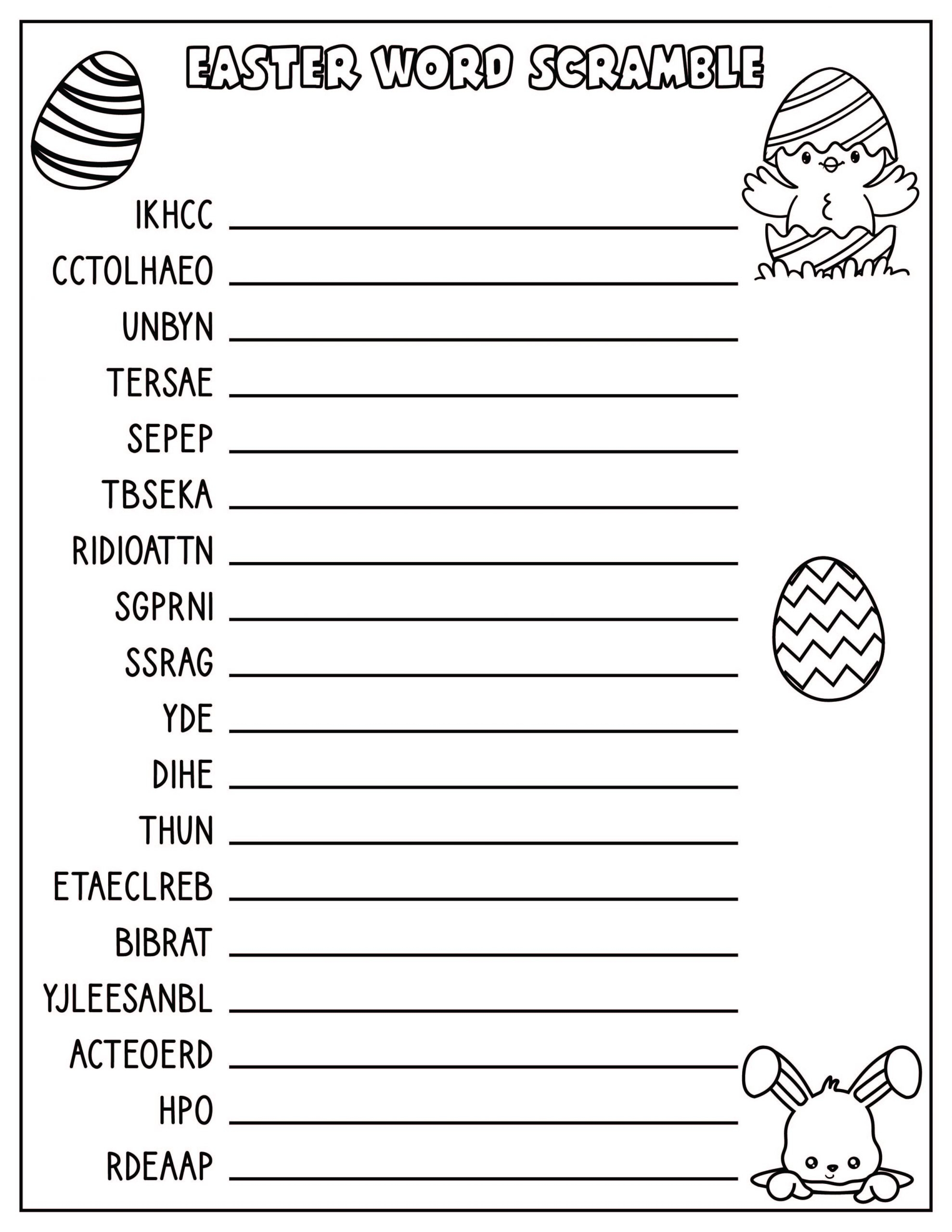 Free Easter Activities Printable Printable Calendars AT A GLANCE