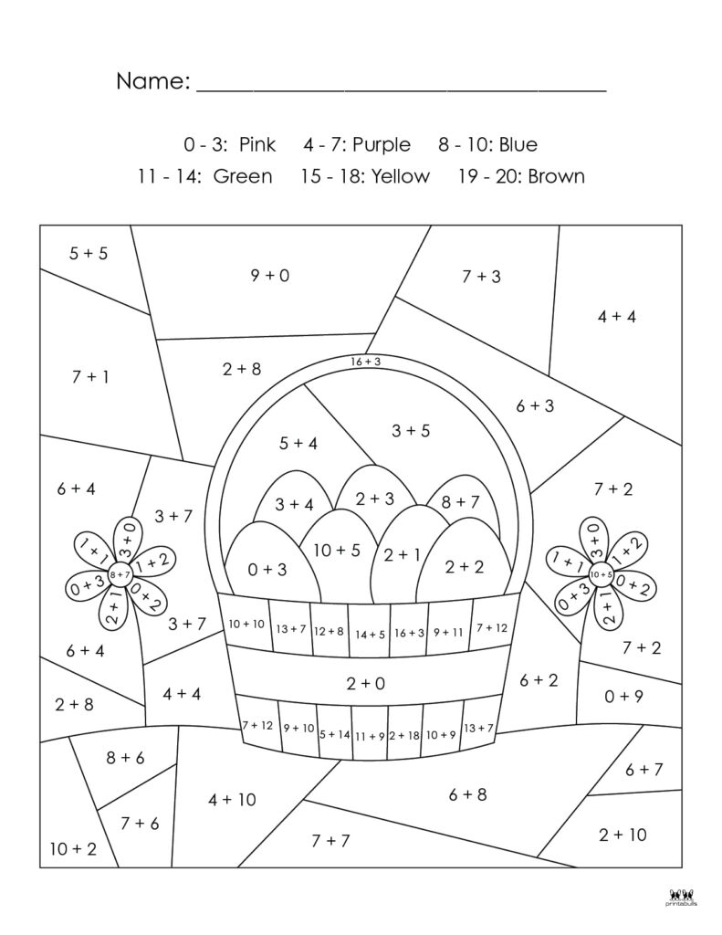 Free Easter Math Coloring Sheets Download Free Easter Math Coloring 