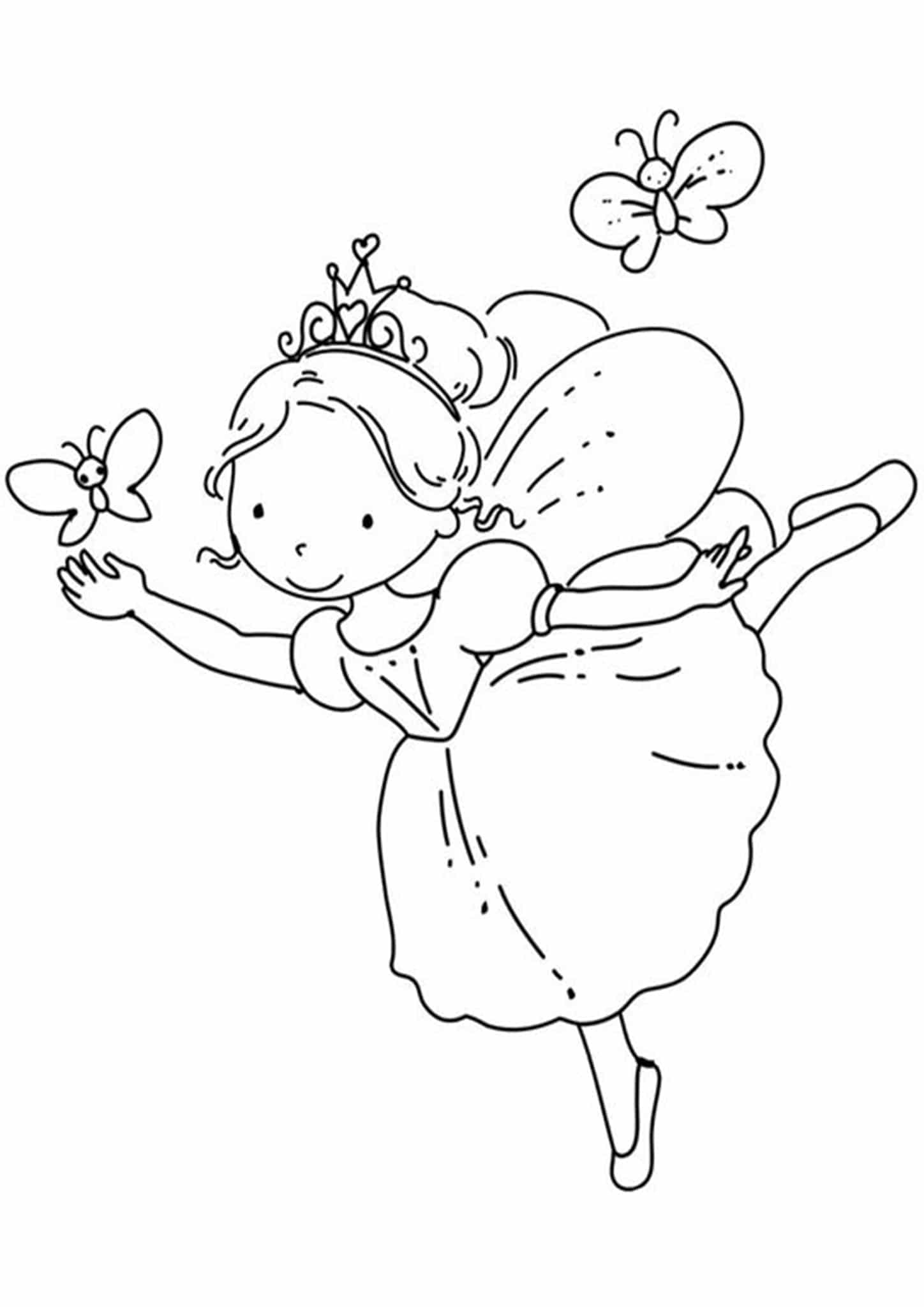 Free Easy To Print Fairy Coloring Pages Tulamama