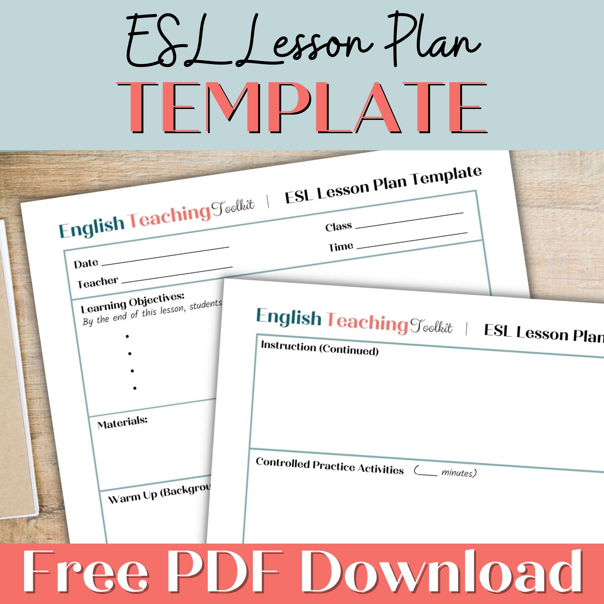 Free ESL Lesson Plan Template English Teaching Toolkit