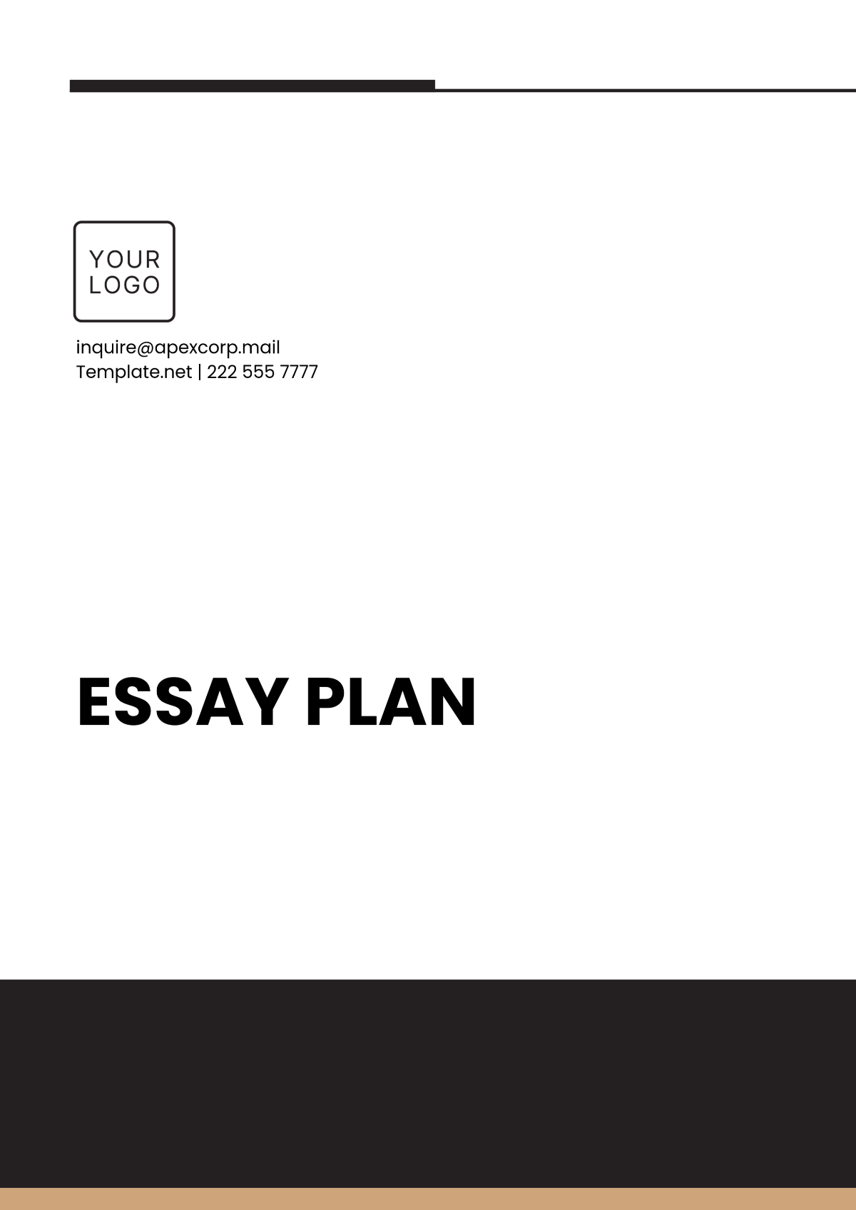 essay plan template