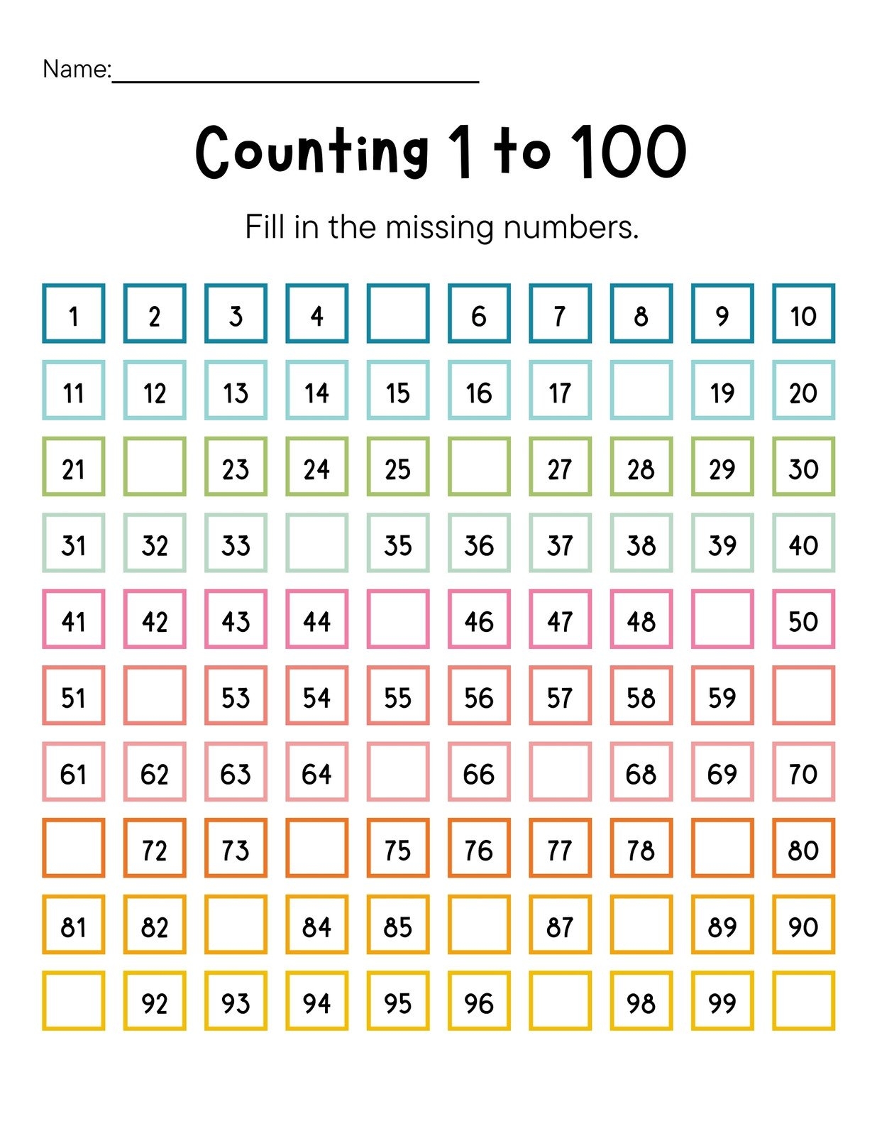 1st grade printable math worksheets